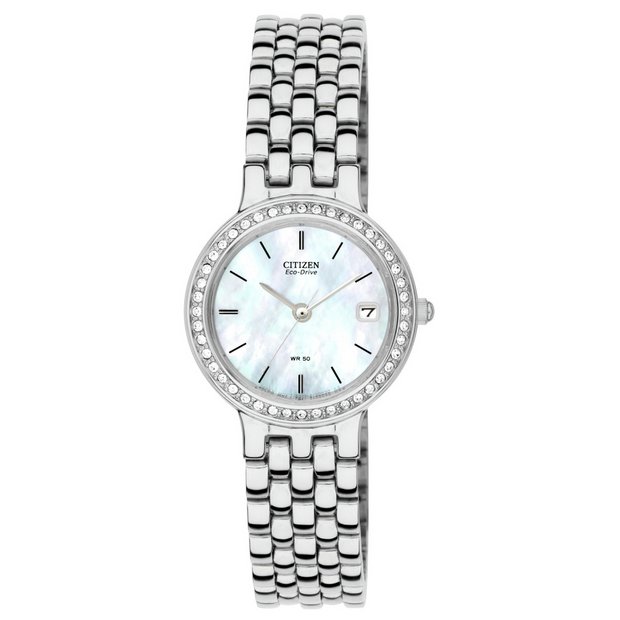 Buy Citizen Ladies' Eco-Drive Swarovski Crystal Bracelet Watch at Argos ...