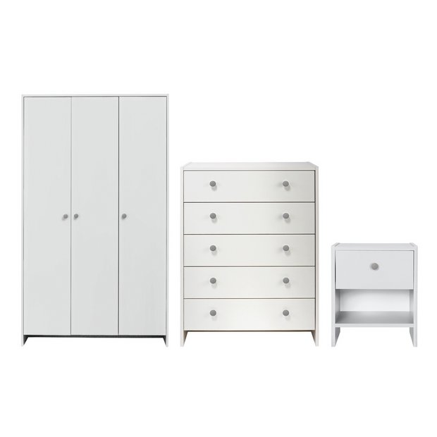 Buy Argos Home Seville 3 Piece 3 Door Wardrobe Package White Bedroom Furniture Sets Argos