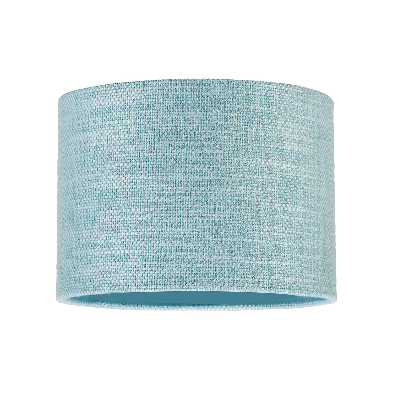 Happy Homewares Bobbled and Textured Linen in Light Duck Egg Lampshade - 25cm