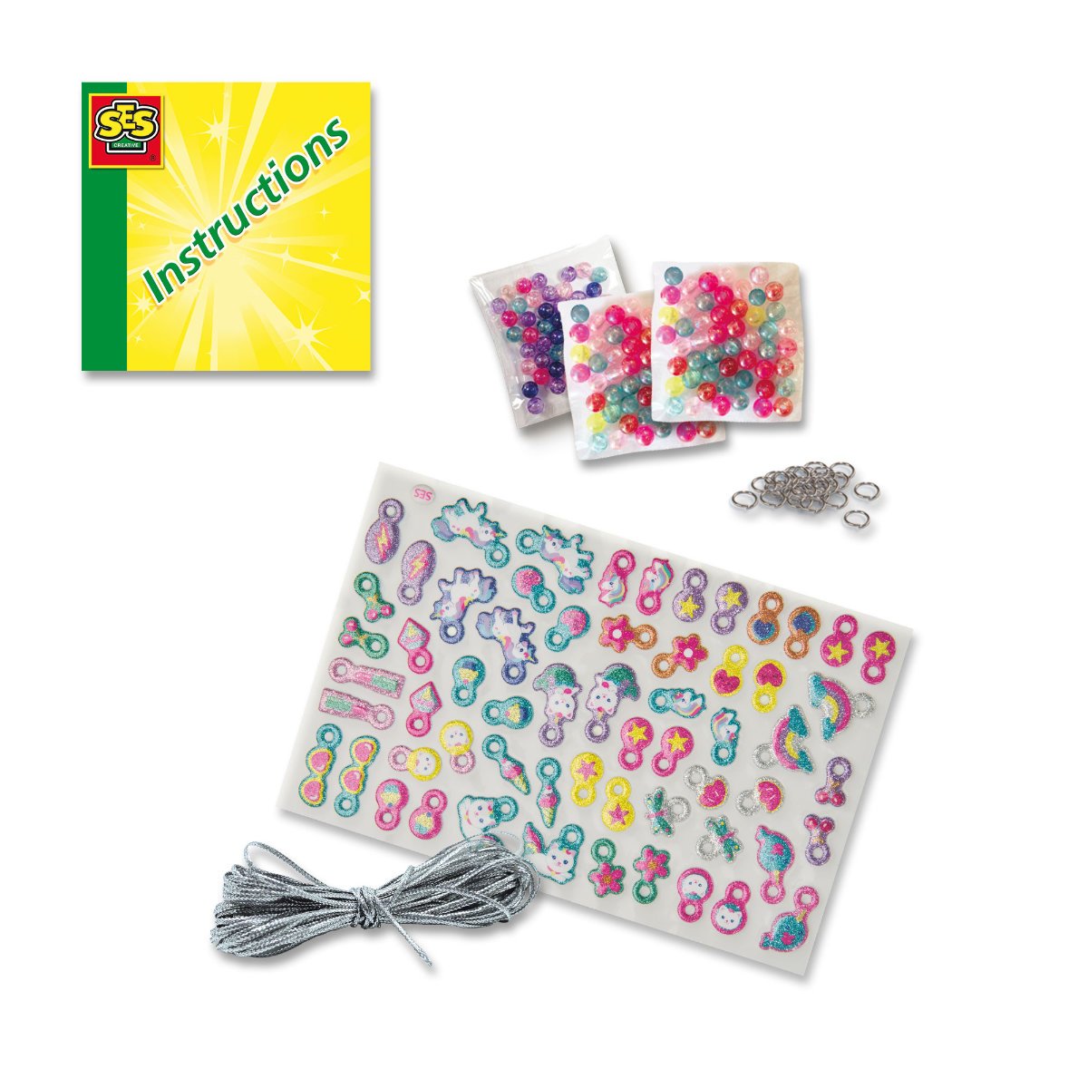 SES Creative Puffy Sticker Bracelets Jewellery Craft Set
