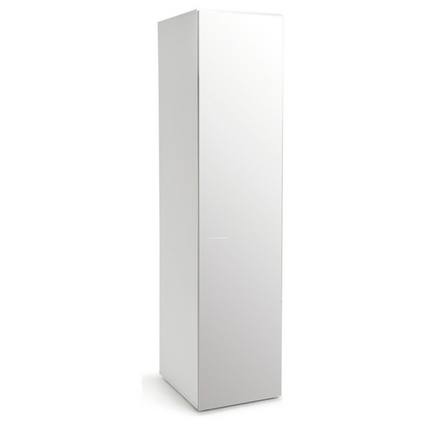 Buy Argos Home Atlas 1 Door Mirrored Tall Wardrobe White