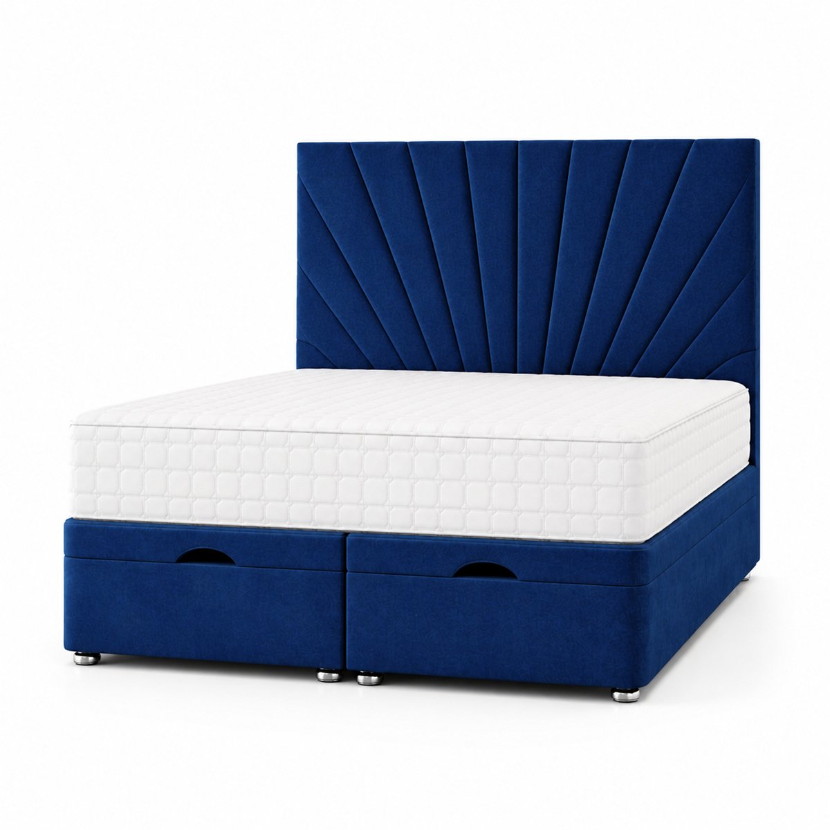 Comfy Deluxe  Aspen   4ft6 Double  End Lift Ottoman Bed Set - Blue