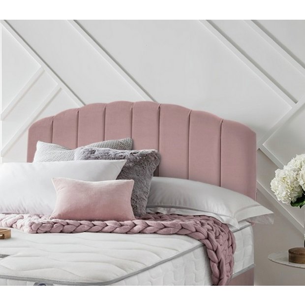 Pink velvet store headboard