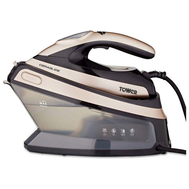 Buy Tower T22024GLD Ceraglide Steam Generator Iron Irons Argos