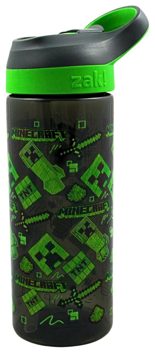 Zak Atlantic Minecraft Acid Sketch Sipper Water Bottle-600ml