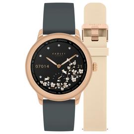 Radley Pink/Grey Silicone Strap Smart Watch Set
