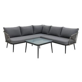 Argos home malta 6 sale seater steel corner sofa set