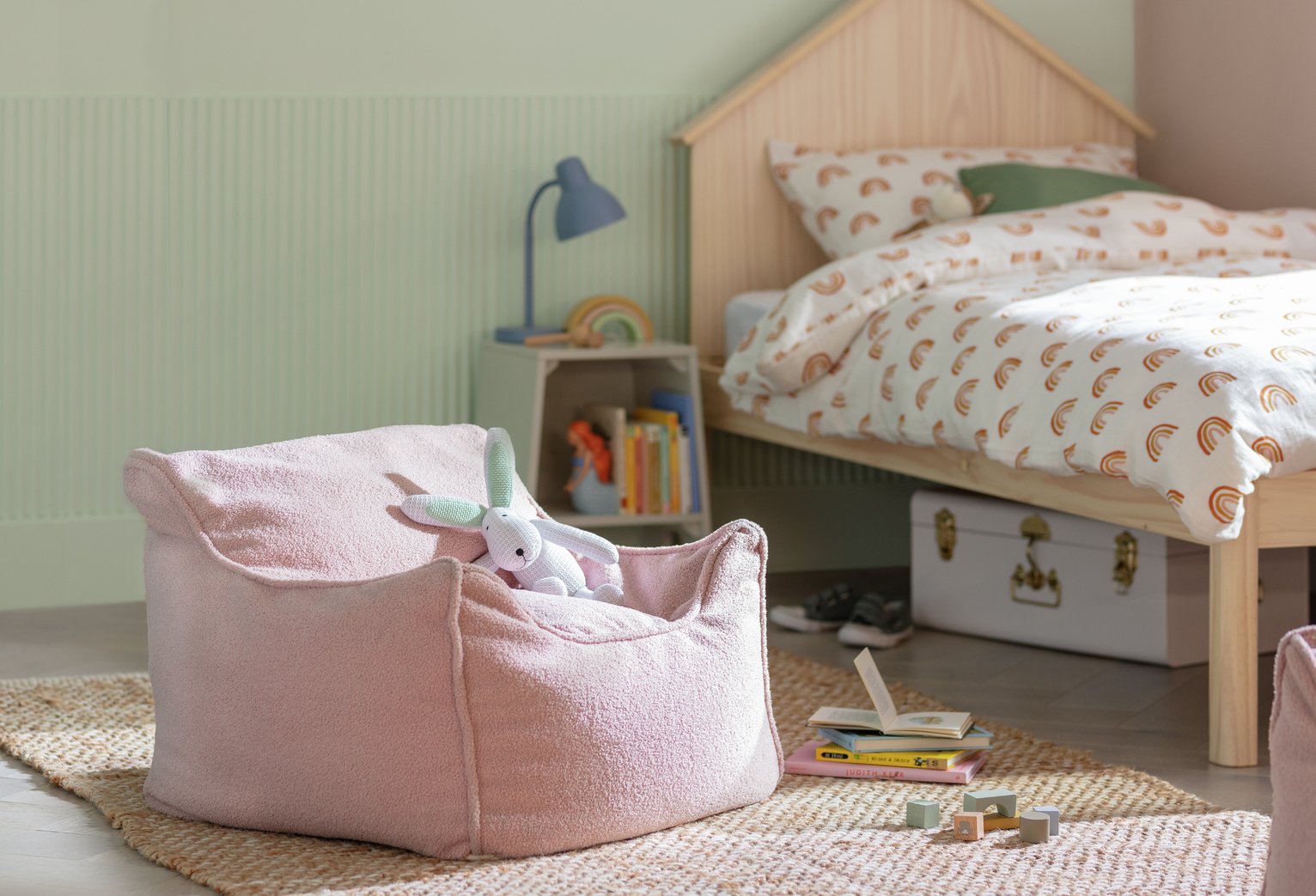 Kaikoo Kids Single Chair Boucle Bean Bag