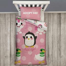 Adopt Me Game Pink Kids Bedding Set - Single