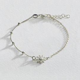 Revere Sterling Silver Beaded Daisy Flower Chain Bracelet