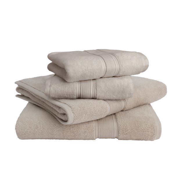 Buy Habitat Cotton Supersoft 4 Piece Towel Bale Oatmeal Bath towels Argos