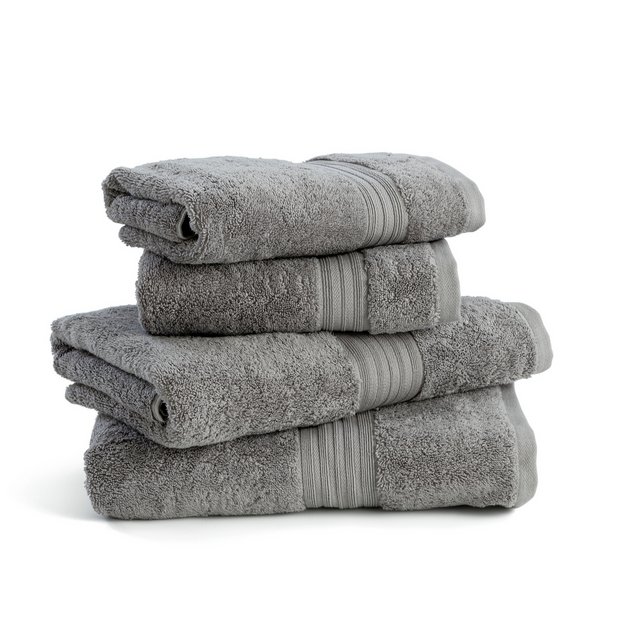 Buy Habitat Egyptian Cotton 4 Piece Towel Bale - Dove Grey | Towels | Argos