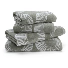 Habitat Evelyn Geo Tufted 4 Piece Towel Bale - Grey & White