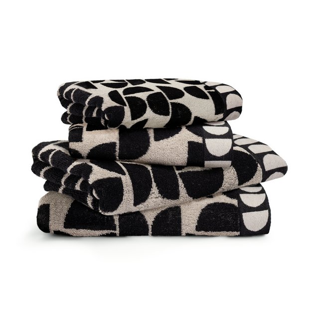 Buy Habitat Geo 4 Piece Towel Bale - Black & White