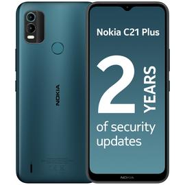 SIM Free Nokia C21 Plus 32GB Mobile Phone - Cyan