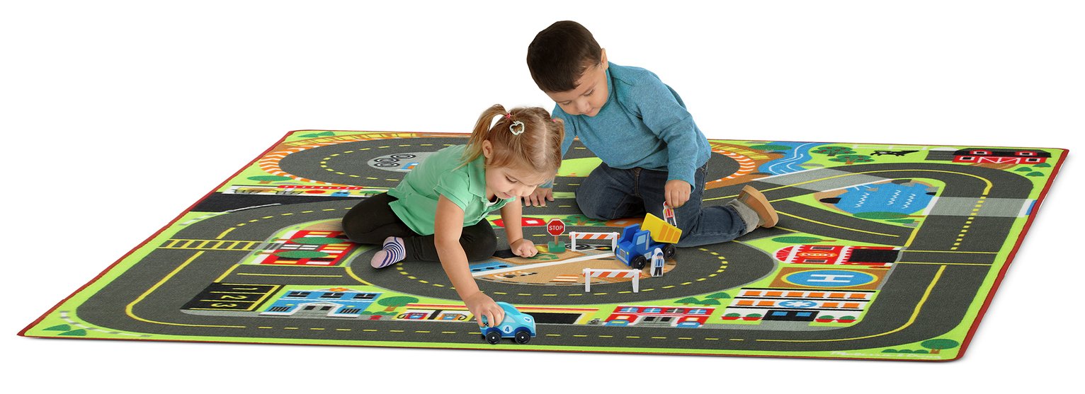 melissa and doug deluxe road rug play set