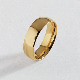 Revere Gold Plated Stainless Steel Wedding Band Ring