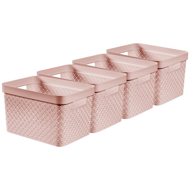 Buy Argos Home 3 x 27L Storage Boxes - Pink