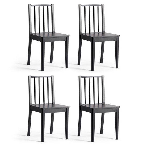 Black wooden outlet spindle chairs