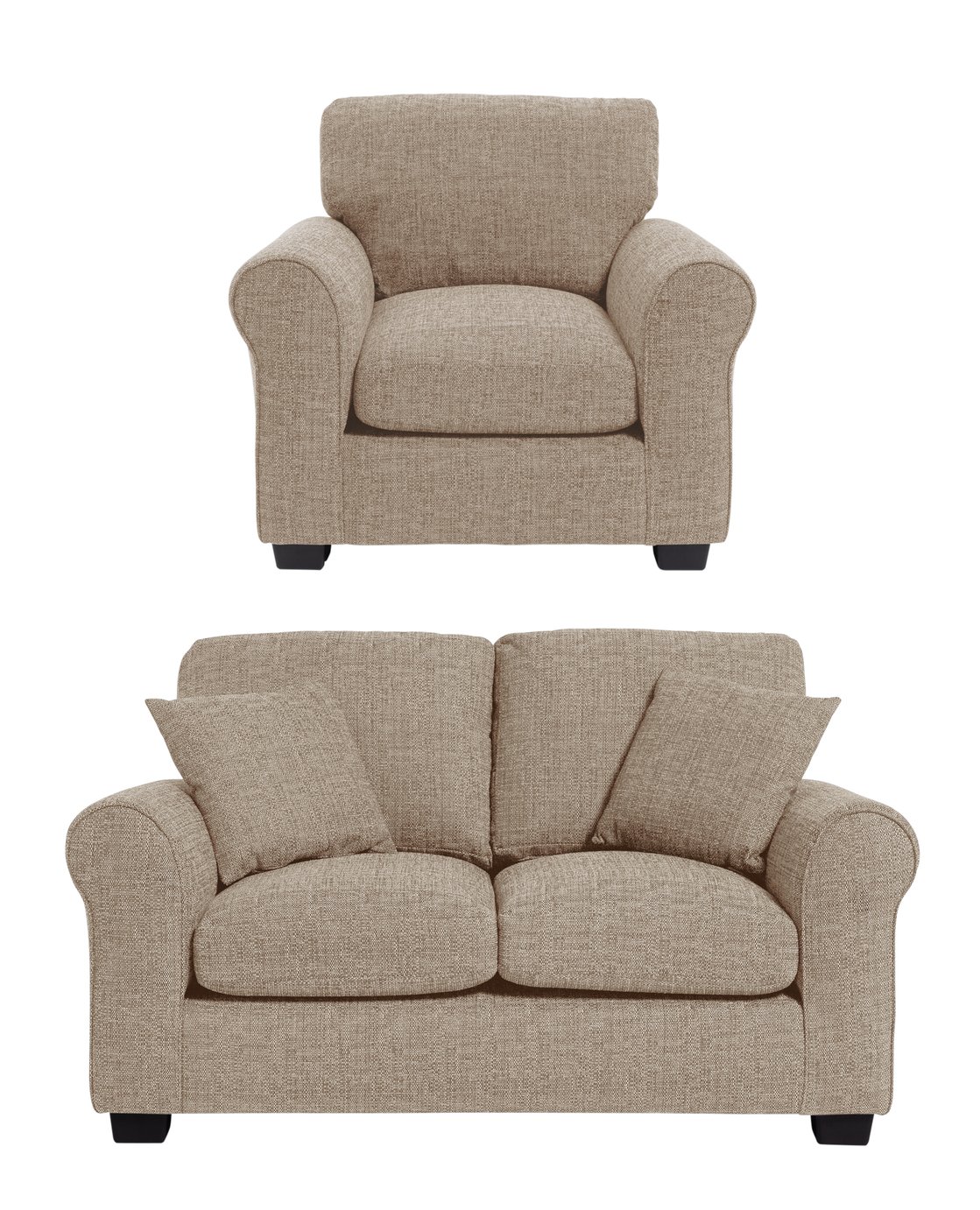 Habitat Lisbon Fabric Chair & 2 Seater Sofa