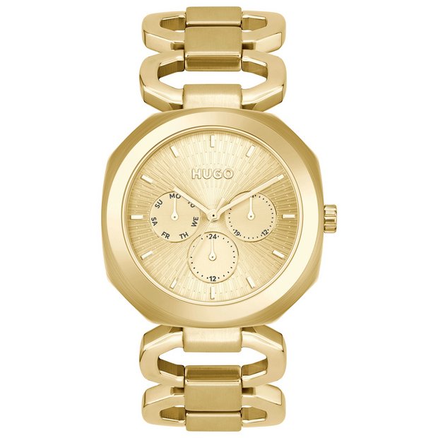 Buy HUGO Ladies Gold Coloured Links Bracelet Watch Womens watches Argos