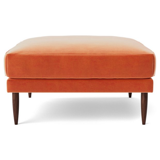 Burnt orange on sale velvet pouffe