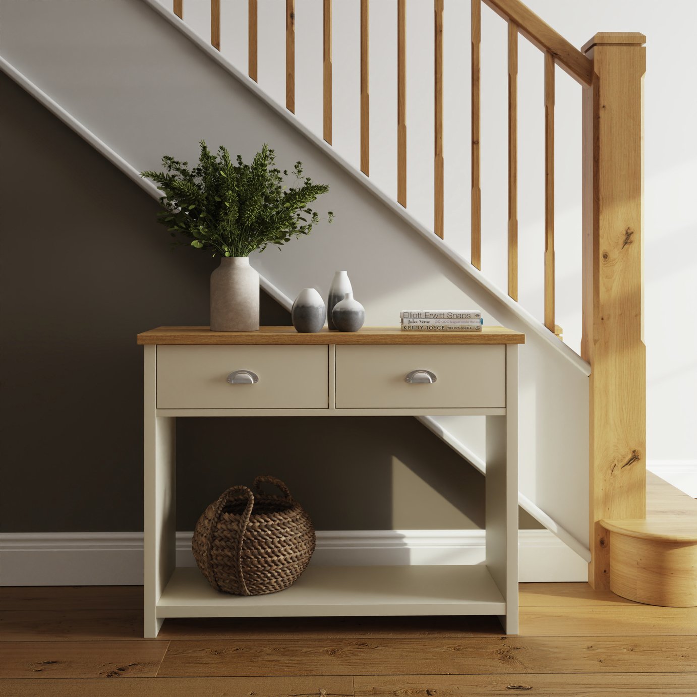 GFW Lancaster 2 Drawer Console Table