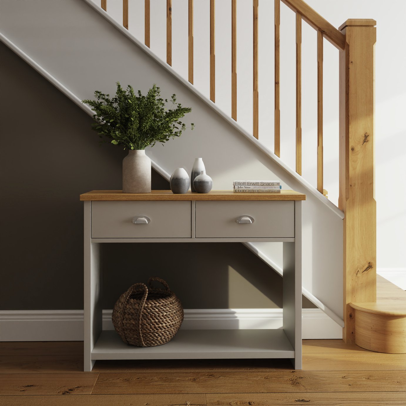 GFW Lancaster 2 Drawer Console Table