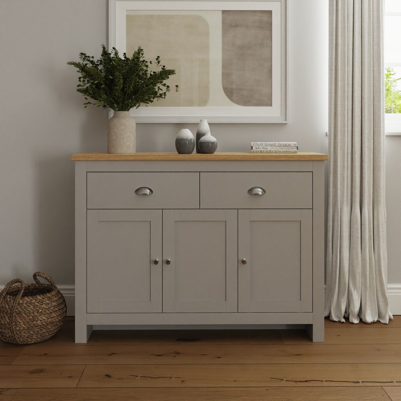 GFW Lancaster 3 Door 2 Drawer Sideboard