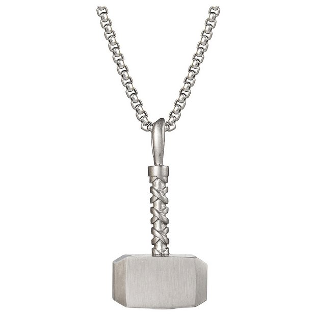 Stainless steel sale thor's hammer necklace