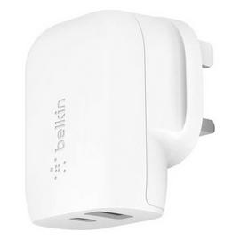Belkin Fast Charge 32W Dual Port Mains Charger - White