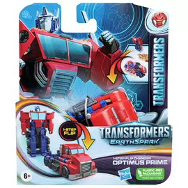 Transformers Earthspark 1 Step Flip Optimus Prime Figure