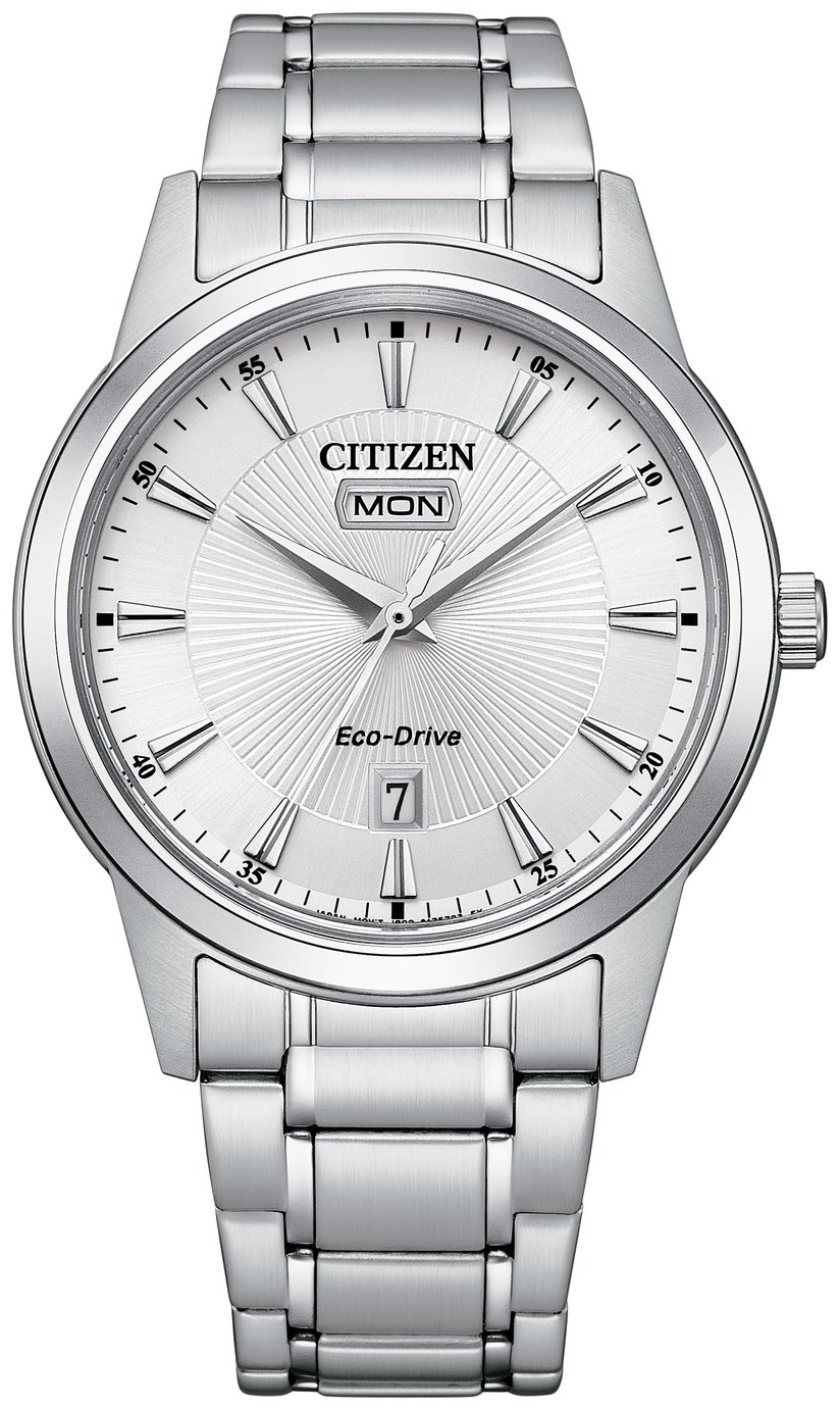Citizen Eco Drive Stainless Steel Silver Dial Bracelet Watch