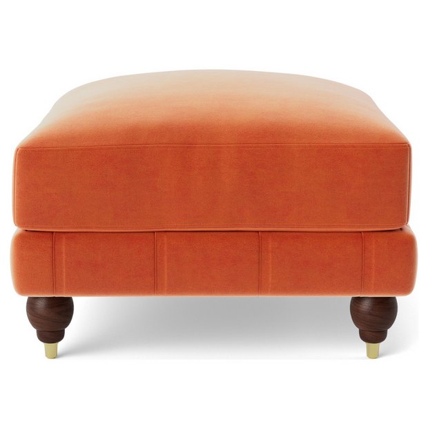 Orange cocktail store ottoman