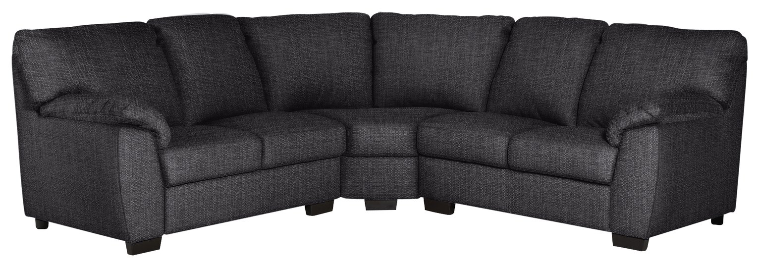 Argos Home Milano Fabric Corner Sofa - Charcoal