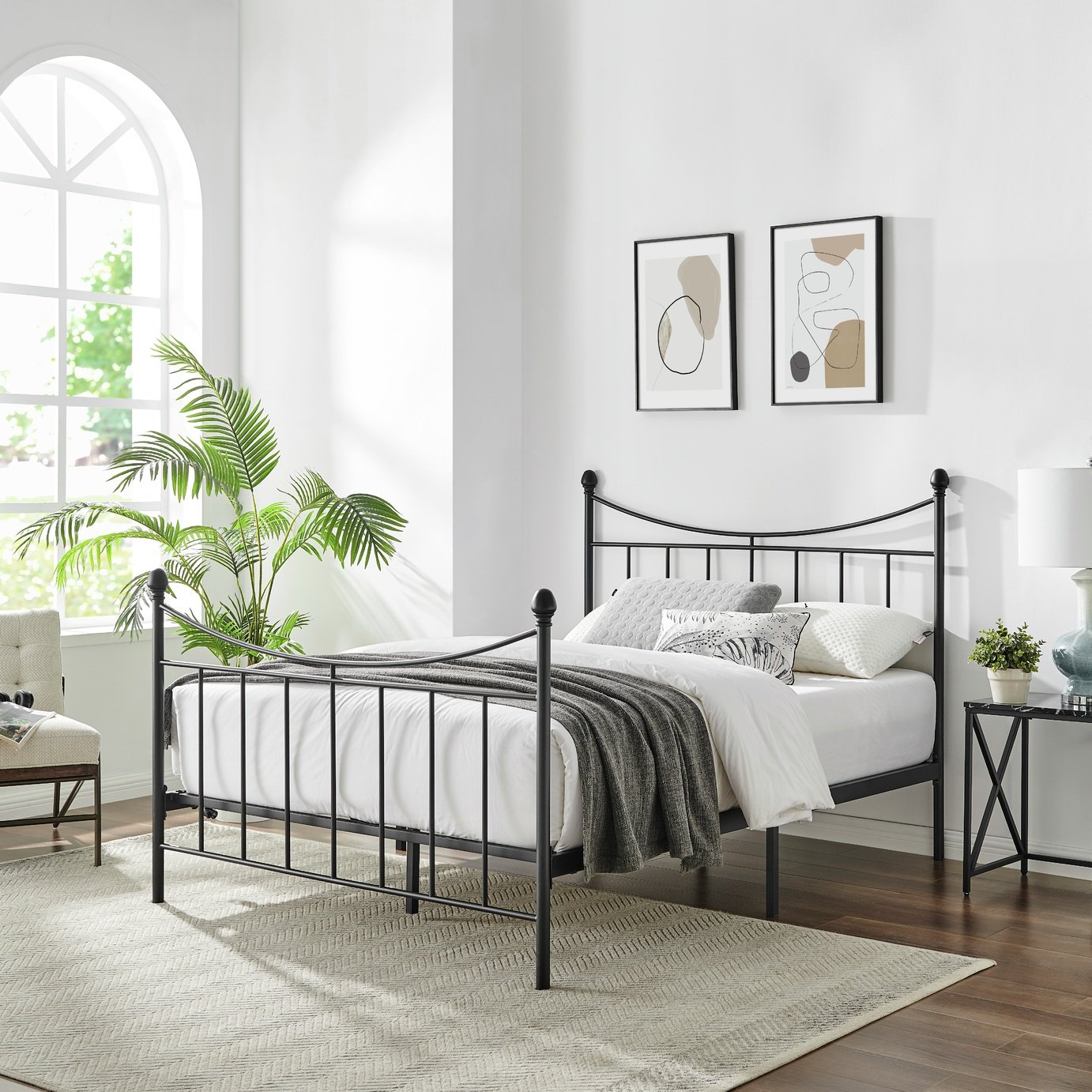 Argos Home Clara Kingsize Metal Bed Frame - Black