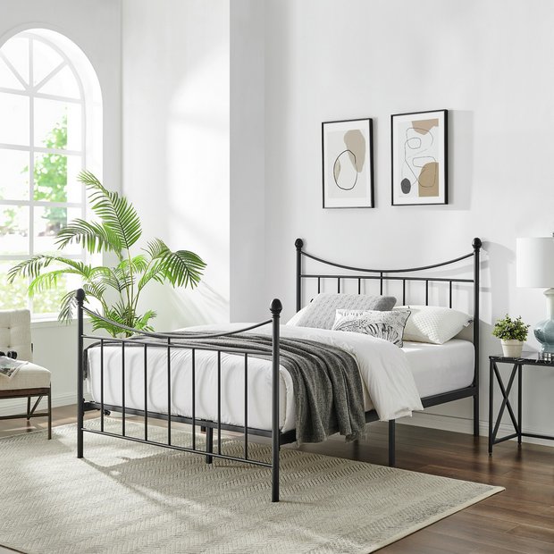 White metal deals bed frame argos