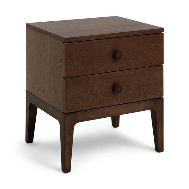 Buy Habitat Loxley 2 Drawer Bedside Table - Walnut | Bedside tables | Argos