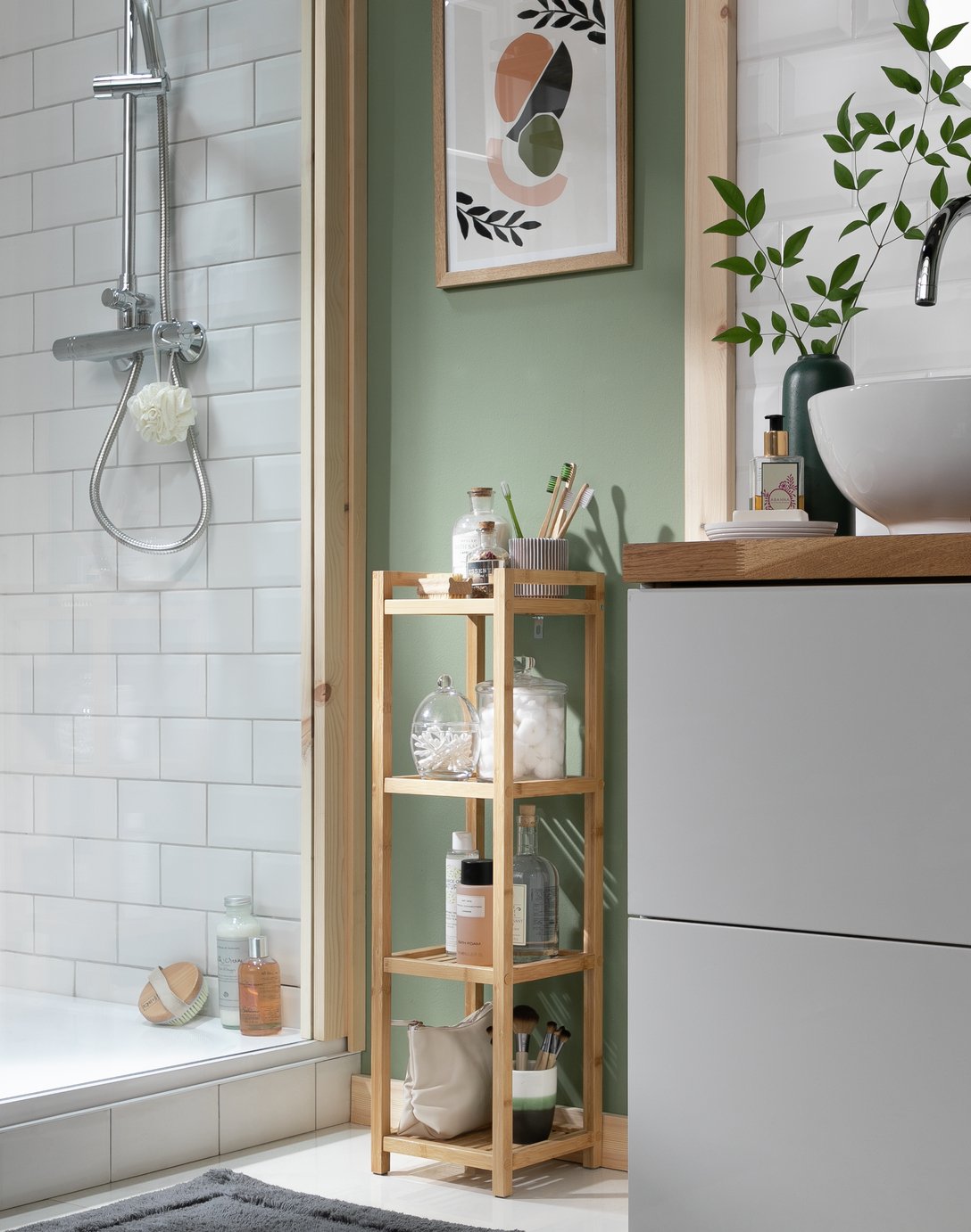 Habitat 4 Shelf Bamboo Storage Caddy - Bamboo