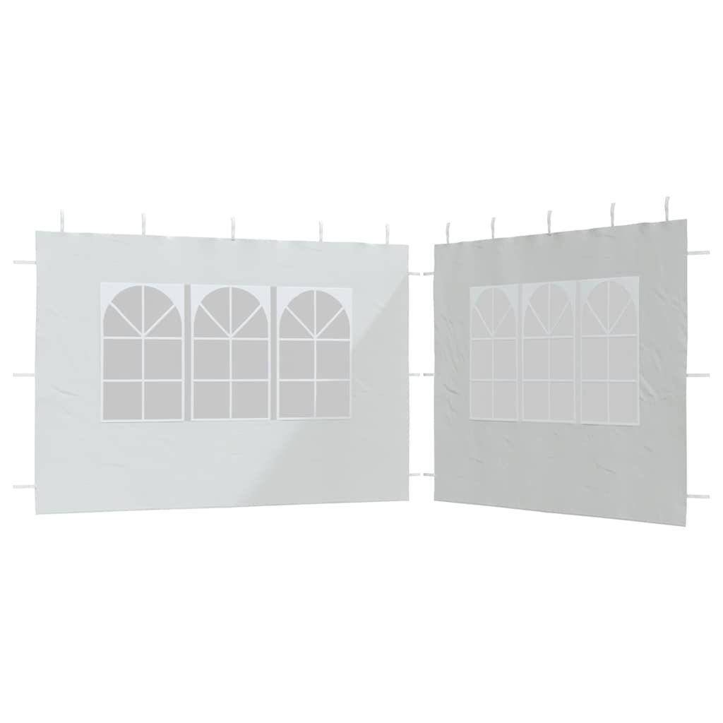 Walplus 300 x 195 cm PE Party Tent Sidewalls with Window 2pcs - White