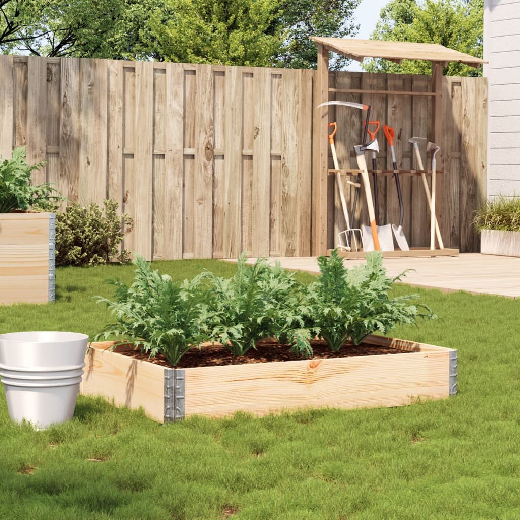 Walplus Wood Garden Planter - 120 x 80 x 21.5 cm