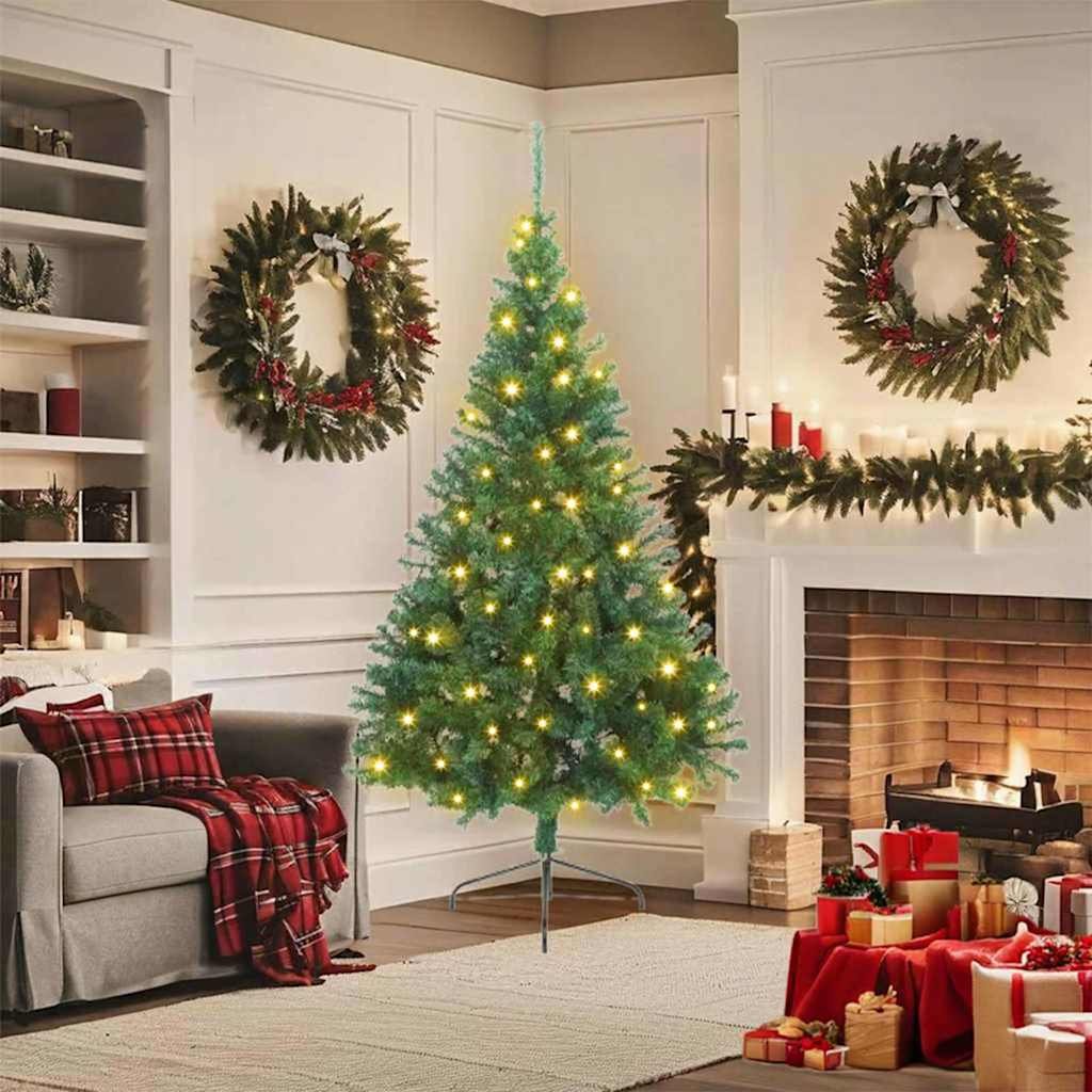 Walplus 300 LED String Lights Pre-lit Artificial Christmas Tree - Green - 180 cm