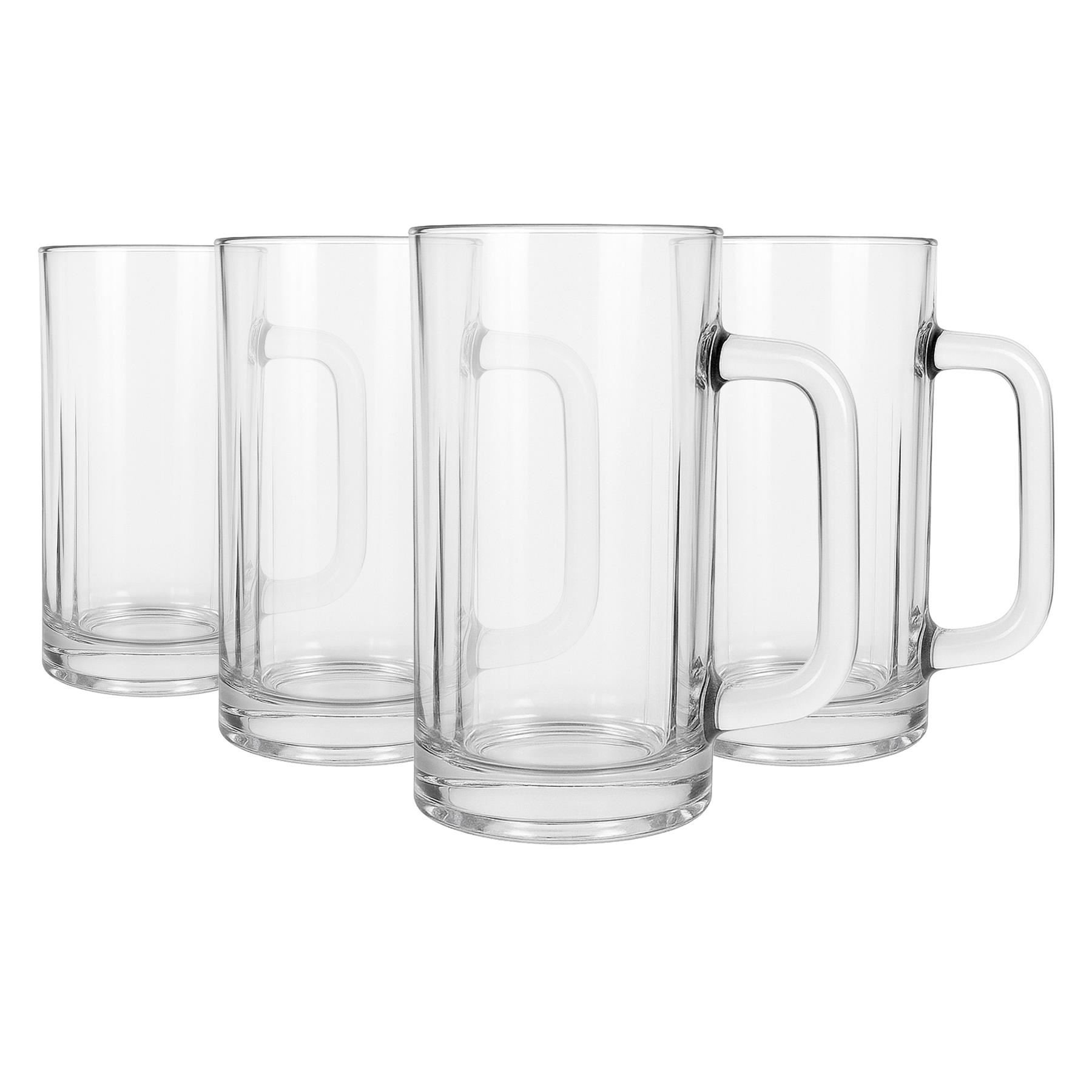 Argon Tableware Glass Pint Beer Mugs - Pack of 4