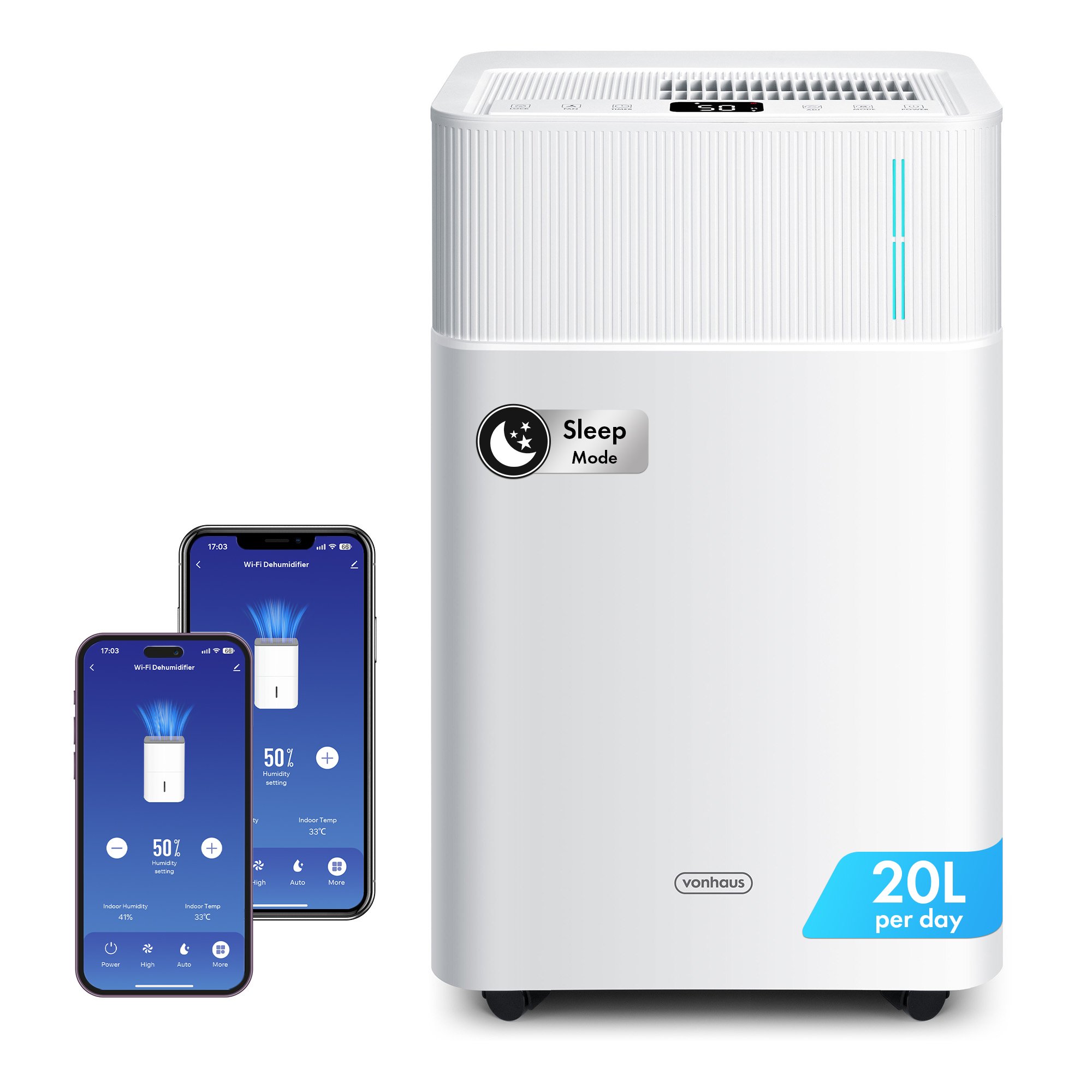 VonHaus 20L/Day WiFi Dehumidifier