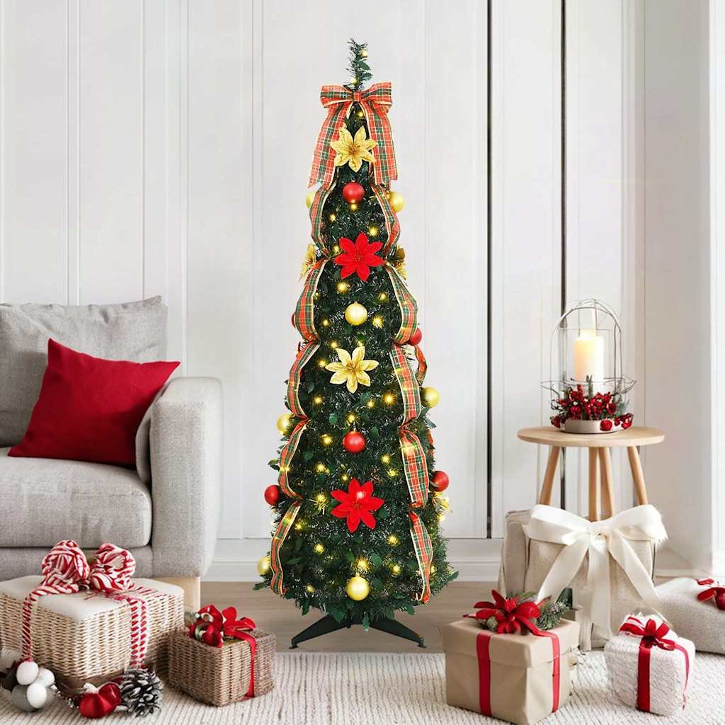 Walplus 100 LED Lights Artificial Christmas Tree - Green - 155 cm
