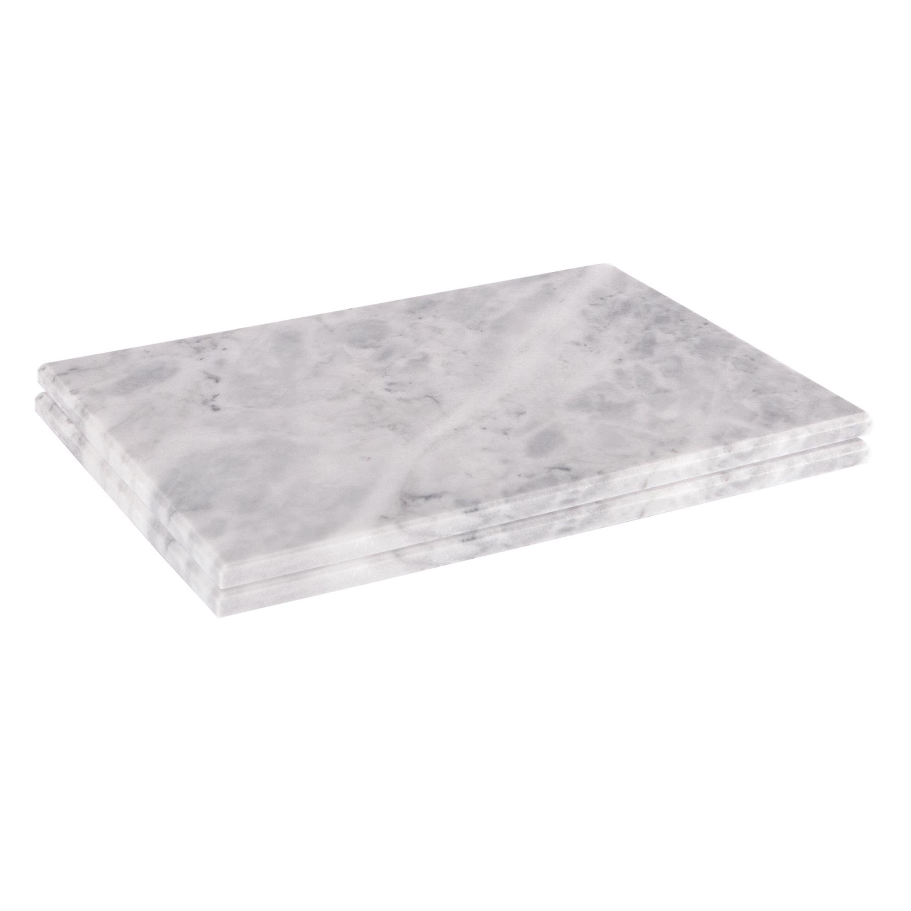 Argon Tableware Rectangle Marble Serving Platters - Pack of 2