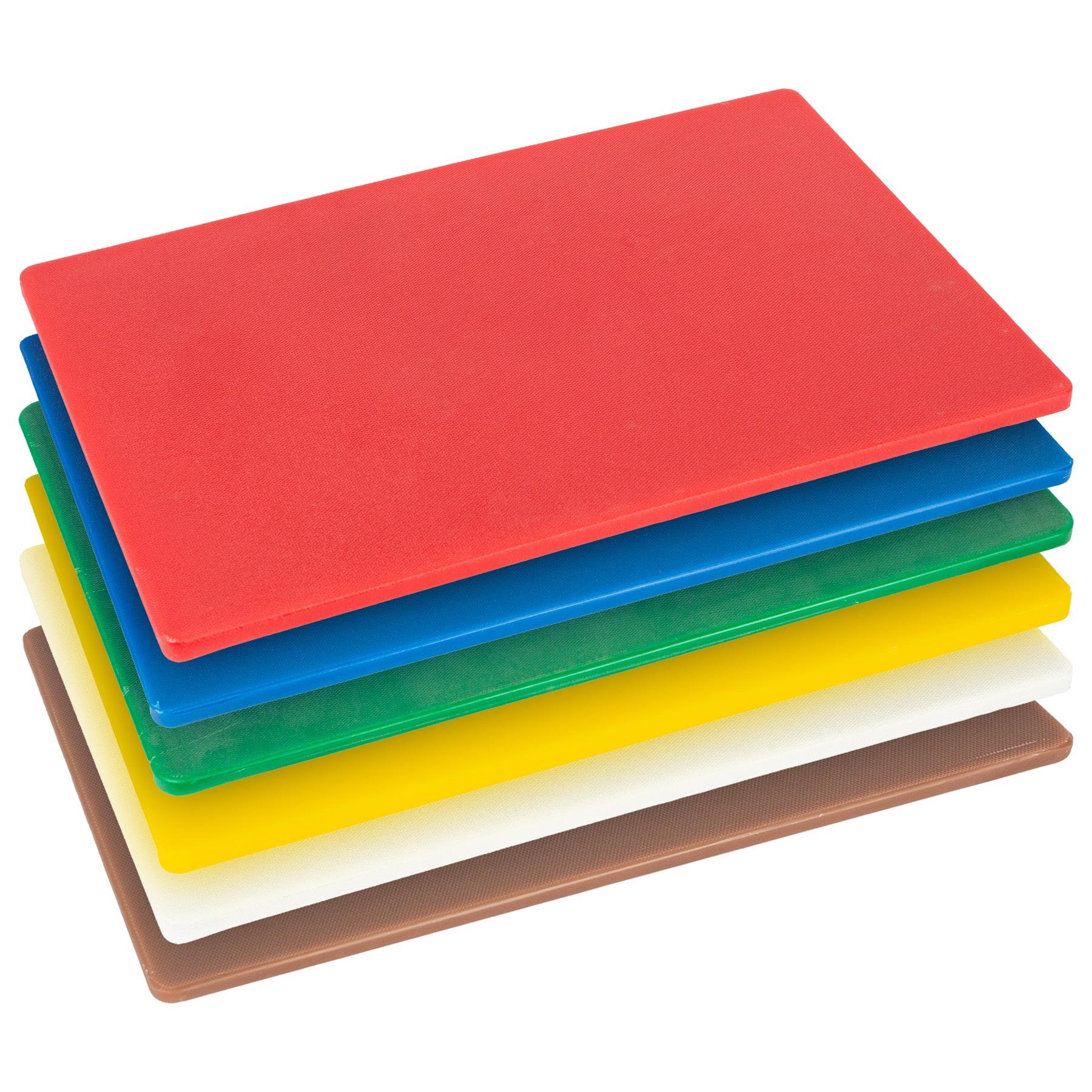 Argon Tableware 6 Piece Colour-Coded Plastic Chopping Board Set - Multi