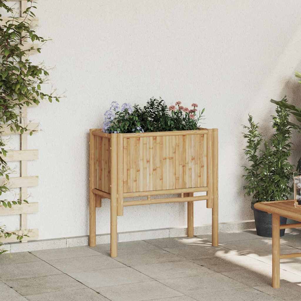 Walplus Bamboo Raised Garden Bed - Brown - 70 x 35 x 70 cm