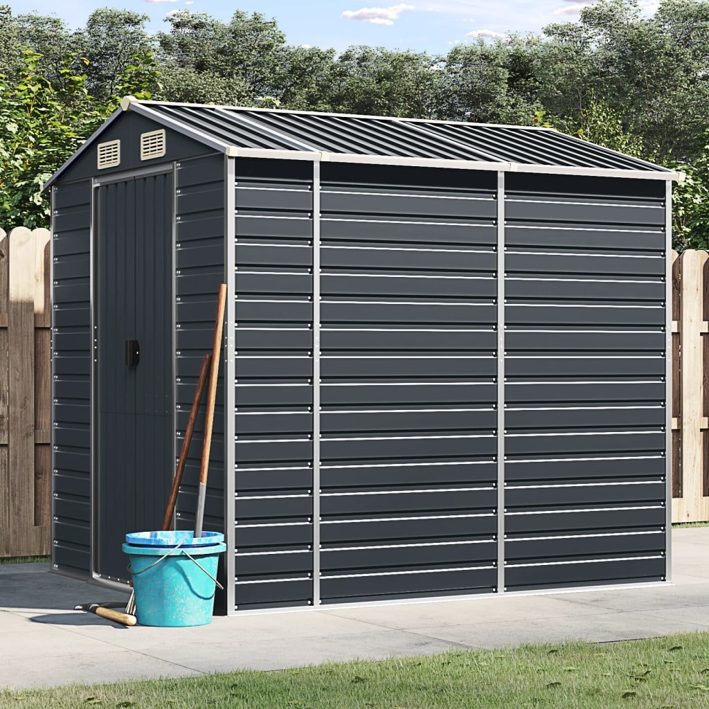 Walplus Garden Shed Garden Shed Rectangular - Anthracite - 191 x 215 x 198 cm