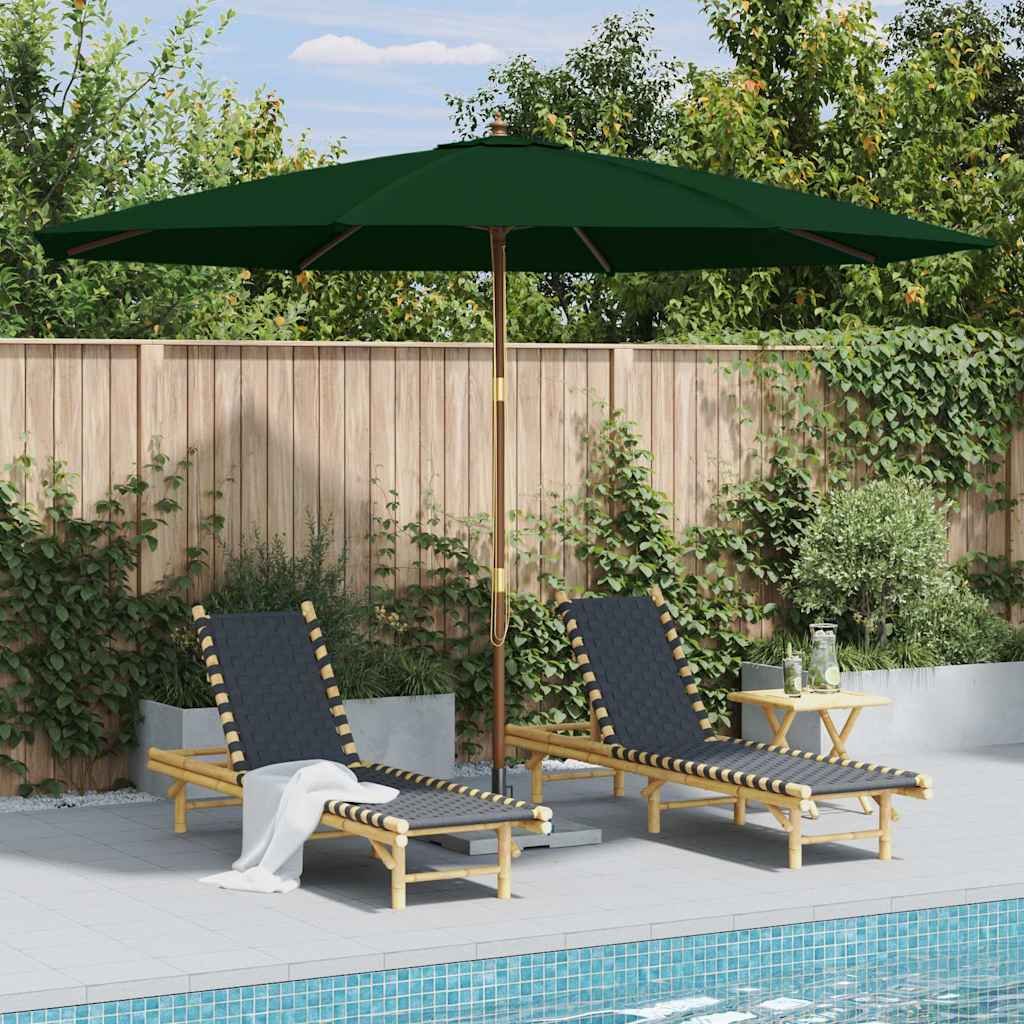 Walplus Garden Parasol - Green - 350 x 240 cm